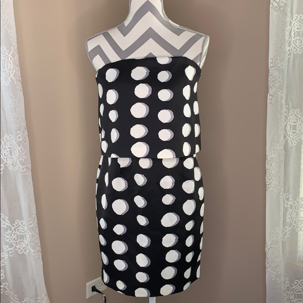 KEEPSAKE the Label Black and White Polka Dot Mini Dress